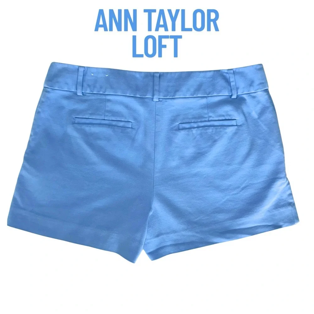 LOFT High Waist Blue Shorts (Riviera) - Picture 2 of 8